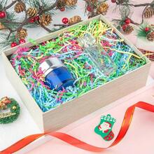 Caleihd Crinkle Cut Paper Grass Cushion Paper Streamer For Christmas Wedding Birthday Bridesmaid Engagement Craft Gift Boxes Bags Filler Decoration 4.5oz Green&Pink&Blue&Yellow - 節慶混合 - 查看 4