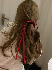 1 chiếc dây buộc tóc nhiều lớp bằng ruy băng tươi tắn dành cho nữ, thanh lịch, thời trang, phụ kiện tóc dễ thương, phù hợp cho mọi dịp, kiểu nơ buộc tóc thường ngày, ngày Valentine, dây buộc tóc đuôi ngựa, dây chun buộc tóc, dây chun buộc tóc, dây buộc tóc co giãn, phụ kiện tóc, dây chun làm đẹp tại nhà. - trắng - Xem 4