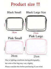 New Summer Waterproof PVC Toiletry Bag, Travel Organizer Pouch - PVC Transparent Toiletry Bag, Travel Essential, Zipper Portable Travel Toiletry Bag, Large Capacity, Chain Travel Toiletry Bag - Multicolor - View 10