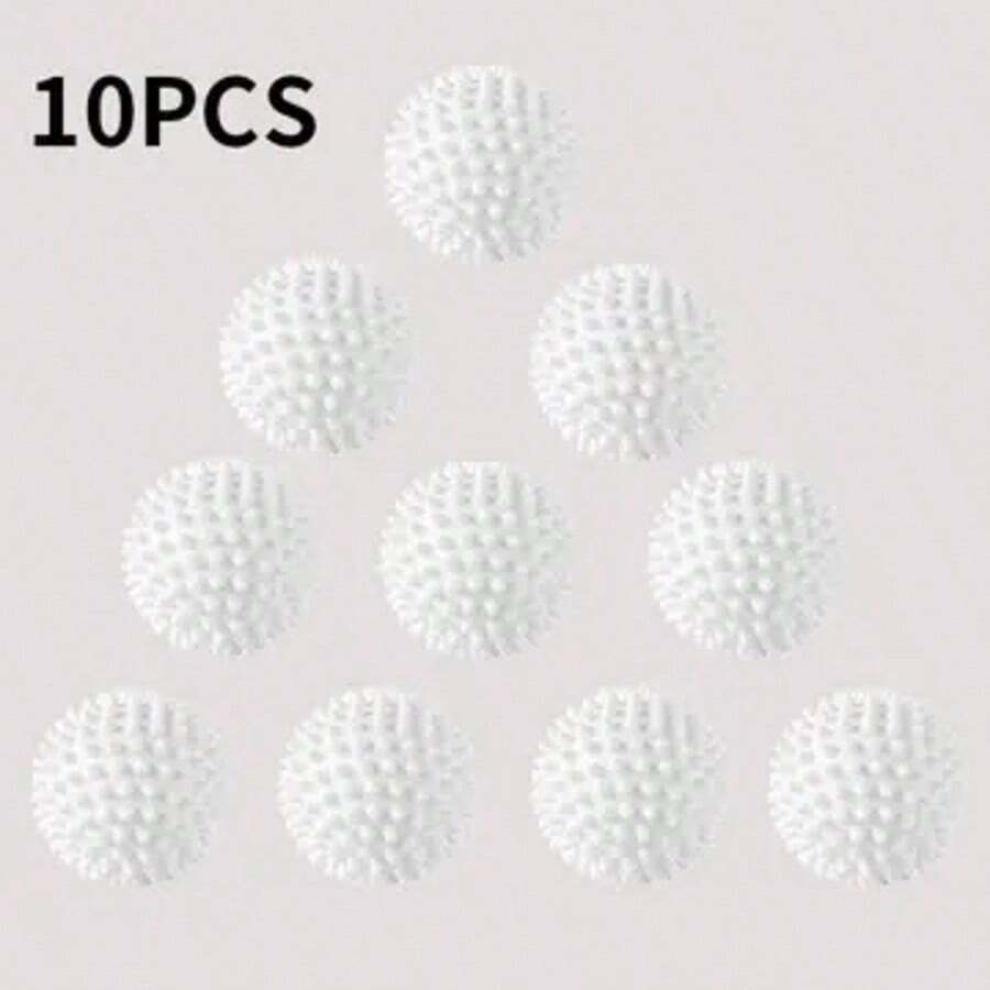 Set Of 10 Reusable Laundry Balls - Removes Hair, Softens Fabrics, Prevents Tangling, Reduces Wrinkles, No Electricity Needed, Laundry Additions, Extra-Large Dryer Balls, Washing Machine Balls, Dryer Balls, Dryer Sheets, Anti- Laundry Ball - Multicolor - View 1