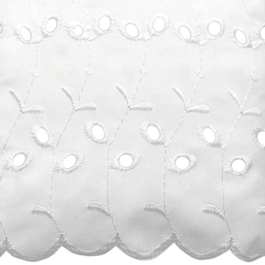 CYPNFresh Ideas FRE30014WHIT04 Eyelet Ruffled 14-Inch Drop King Bedskirt WhiteFashion - blanca - Ver 1