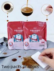 20/40/80/200pcs Portable Laundry Wet Wipes, Suitable For Travel, Kitchen, Bathroom, Home Cleaning Clothes And Shoes. Stain Removal Wet Wipes, Long-Lasting Fragrance, Whitening And Color Protection - Multicolor - View 9