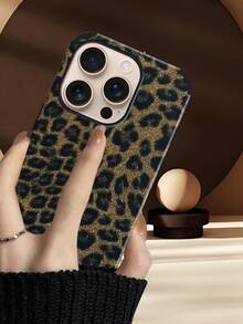1pc Leopard Print PU Soft Leather Anti-Fall Anti-Shock Phone Case With Sound Amplifier Design, Compatible With IPhone 17 Pro Max/16 Pro Max/16 Plus/13 Pro Max/14 Pro Max 13 14 11 12 Pro 11/15 Pro, Galaxy S24 Ultra, Holiday Gift - Bronze Gold - View 7
