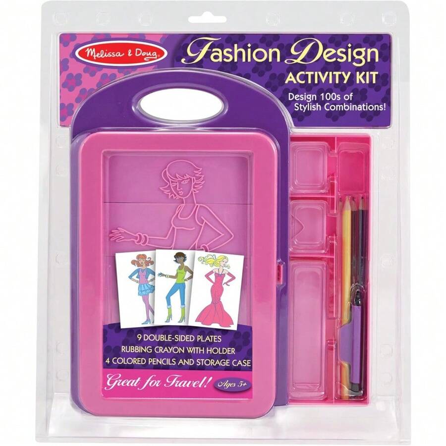 CYPNMelissa and Doug Kit de Actividades de Diseño de Moda 9 Placas para Frotar de Doble Cara 4 Lápices 16 Piezas Artes y ManualidadesFashion - 223233553 - Ver 1