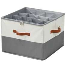 CYPNZapatera Organizador para armario cajas de almacenamiento con divisores ajustables Cajas Organizadoras para Zapatos Plegable para 16 pares de zapatosFashion - Gris - Ver 2