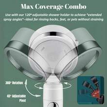 1pc RV Shower Head With Hose, High Pressure 360° Rotating Shower Head Replacement With Switch, 3 Modes Handheld Shower Head, Suitable For RV/Camper/Travel Trailer