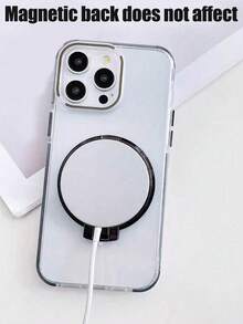 Soporte magnético para teléfono, diseño plegable con espejo mini brillante, accesorio de funda portátil para teléfono, soporte para espejo de maquillaje, soporte para teléfono de escritorio (para ver videos), pegatina magnética para la parte trasera del teléfono, soporte universal para espejo, decoración de mariposa brillante - Multicolor - Ver 7