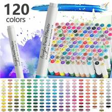 1pc 12/24/36/48/60/80/120 Colors Fashion Liquid Acrylic Marker Pens, Personalized Soft Tip Design, Colored Ink Pens, Suitable For Art Graffiti/DIY Crafts/Decorative Creation Glossy Pens For Glass/Ceramic/Toys/Paper Handmade Painting Brush, Metallic Luster/Toy Graffiti/Item Transformation Dedicated Drawing Pen, Very Good - Soft-tip Markers - View 12