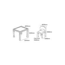 ''s Multi - Coloured Table 2 Chairs Set, Multicoloured, 51x51x43.5 - Multicolored - View 8