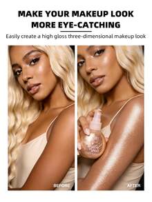 USHAS 高光喷雾，8 种颜色可选，面部及身体高光喷雾，适合多种场合，便捷喷雾设计，自然闪亮，适合所有肤质。 - #04 - 查看 6