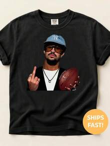 2026 Puerto Rico Football Fan Tee, Bad Game Day Bunny Shirt, Superbowl Crewneck, Badbunny Music Lover Gift, Halftime Show For Men's And Women's - 黑色 - 查看 1