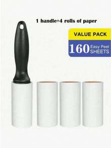 80/160pcs Super Sticky Pet Hair Remover Roller - Includes 1 Handle And 2/4 Replacement Rollers, Suitable For Car, Carpet, Seats, Indoor Decor, Furniture, Sofa And Clothes - Multicolor - View 10