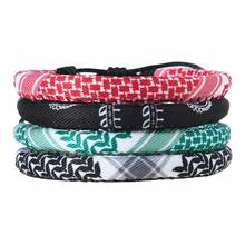 Handmade Braided Bracelet - Arabic Scarf Style Woven Cord With & Geometric Patterns, Mixed Colors, Casual Jewelry For Casual Attire, Casual Jewelry|Geometric Pattern Bracelet|Handcrafted Bracelet, For Teenager - Multicolor - View 9