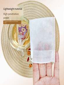 100-Pack 6x8 Inch Disposable Tea Filter Bags, Unbleached Natural Non-Woven Mesh Drawstring Pouches,  Leak-Proof Tea Infuser Bags For Loose Leaf Tea, Herbal Blends, Coffee Grounds, Disposable Brewing Bags With Secure Drawstring Closure, Multi-Purpose Unbleached Non-Woven Bags For Home Kitchen Cooking, Herb Storage, Spice Steeping, Tea Brewing, Reusable-Feel Disposable Filter Bags For Daily Use, Restaurant, Cafe & Home Brewing, 6 Inch X 8 Inch Large Capacity Tea Filter Pouches For Loose Tea Leaves, Dried Herbs, Flower Teas & Homemade Herbal Infusions, Tear-Resistant Non-Woven Mesh Material For Easy Brewing & Cleanup, No Adhesive No Chemical Additives Disposable Tea Bags For Healthy Brewing - White - View 5