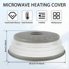 2 In 1 Silicone Microwave Splatter Cover, Microwave Cover For Food Fruit Drainer, Splash Proof Oil Microwave Food Cover, Microwave Plate Cover, Microwave Lid, Kitchen Essentials, Dishwasher Friendly - 彩色 - 查看 3