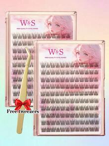 Lvcheryl 100-120pcs/Box 10 Rows Self-Adhesive False Eyelashes, Reusable, No Glue Needed, Waterproof, Natural Look, Suitable For Beginners, Eyelash Clusters, Eyelash Clusters, Individual False Eyelashes, Eyelashes, False Eyelashes - C - View 13