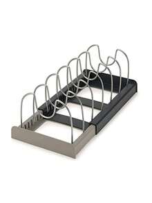 1pc Kitchen Utensil Holder Rack, Expandable Pot Pan Organizer Shelf For Cookware Storage - Multicolor - View 8