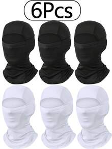 6pcs Balaclava Face Mask, Unisex Ski Mask, Football Mask, Lightweight Breathable Sun Protection Cycling Mask - B - View 18