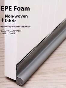 Door Bottom Seal Strip, Soundproof Door Gap Filler, Windproof Door Draft Stopper, Anti-Cockroach Door Sweep, Self-Adhesive Door Blocker - Multicolor - View 13