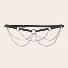 Women's Faux Leather Body Chain Waist Belt - Elegant & Sexy, Suitable For Daily Wear And Party Outfits - Multicolor - View 10