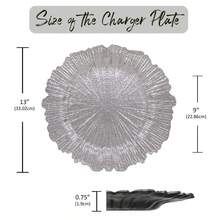 12/36pcs 13" Charger Plate, Floral Reef Charger For Dinning Plates, Table Setting And Wedding Party Table Decor. - Silver - View 4