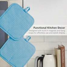 CYPNKitchenAid Gourmet Series - Juego de 2 Soportes para ollas 2 Unidades Resistente al Calor hasta 700 °F Agarre de Silicona Suave puño magnético Terciopelo Azul 8 x 8 PulgadasFashion - 227321048 - Ver 7