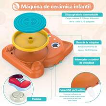 CYPNOLKBV Torno De Cerámica Para NiñosKit Completo De Pintura Y Manualidades.Juguetes Infantiles Adecuados Para Niños Y Niñas Un Regalo Perfecto Para Cumpleaños Halloween O Navidad. Naranja - CachorroFashion - 227450750 - Ver 4
