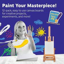 Small Canvases For Painting - Pack Of 12, 4 X 6 Inch Blank White Canvas Boards - 1OO% Cotton Art Panels Mini Canvas Bulk For Oil, Acrylic & Watercolor Small Canvas For Painting - 4x6吋-12件裝 - 查看 3