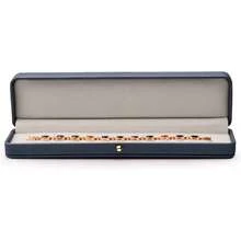 ¡RecomendadoOirlv - Preciosa caja de regalo para anillo, fabricada en piel prémium para boda, proposición de matrimonio.Estuche para joyería (azul acero)¡Top de Temporada - Collar/Baracelet/Caja de cadena larga - Ver 9