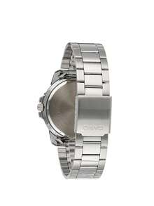 Casio Reloj de cuarzo analógico con correa de acero inoxidable para hombre, decoración casual, regalo para hombres MTP-VD01D-1B - Negro - Ver 9