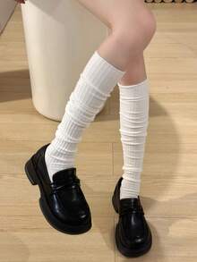 1 Par de Meias Altas de Lã Merino Finas, Primavera/Verão; 1 Par de Meias Altas Caneladas, Primavera/Outono - Multicolorido - Visão 5