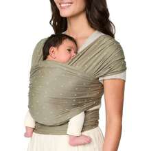 JCH-Aura Baby Wrap Sustainable Knit - Olive Diamonds - Diamantes de oliva - Ver 3