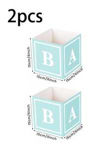 Bộ 8 món/4 món/2 món đồ trang trí trung tâm bàn tiệc mừng em bé, đồ trang trí hình khối em bé, hộp hoa em bé để trang trí bàn ăn, hộp bóng bay màu hồng có chữ cái, thích hợp cho tiệc rửa tội bé trai và bé gái, tiệc rửa tội, tiệc tiết lộ giới tính, trang trí hoa và bàn, tiệc kỷ niệm, tiệc sinh nhật, tiệc cô dâu, tiệc độc thân, tiệc công chúa. - Nhiều màu - Xem 14