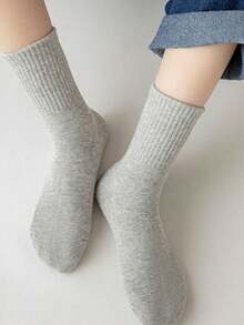 3双纯色儿童袜子，适合返校季和整个季节 - 彩色 - 查看 4