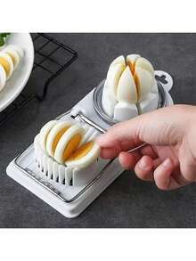 1pc 2-In-1 Multi-Function Egg Cutter, Specialized For Boiled Egg Slicing, Egg Cutter/Dicer, Essential Kitchen Tool - Multicolor - View 3