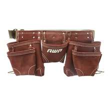 CYPNAWP - Delantal de piel de ante para herramientas de construcción general Cinturón de trabajo de organización de herramientas de 11 bolsillos café Se adapta a cintura de hasta 50 pulgadasFashion - 227346016 - Ver 1