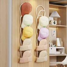 5pcs Wall Mounted Hat & Accessory Storage Rack - Multi-Function Hook Design, Space-Saving Stackable Organizer For Hats, Coats, Towels - Durable Plastic Over-The-Door Organizer For Closet, Bathroom, Entryway - Easy Installation, Modern Style - Multicolor - View 8
