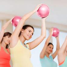 1pc Super Soft Pilates Ball - Non-Slip Fitness Ball, Heavy Duty Exercise Ball, Suitable For Core Training, Yoga, Stability Training, Pilates, Home Gym - Non-Slip Surface, Durable And Stable - Suitable For Beginners And Advanced Users - Perfect Gift For Fitness Enthusiasts (Purple/Blue/Black) - Multicolor - View 4