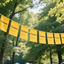 Custom Personalized Pennant Flags, Photo Backdrop Flags, Garden Flags, Suitable For Various Scenes And Festivals, Party Decorations, Indoor And Outdoor, Convenient For Hanging, Suitable For American, Mexican, Canadian Football Matches - Brown - View 4