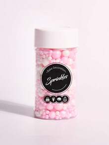 85g/3oz Chispas Blancas para Decoración de Pasteles, Cuentas Redondas de Tamaño Mixto para Decoración de Horneado, Adecuadas para Decoración de Pasteles de Boda, Decoración de Fiestas, Helados, Cupcakes, Galletas Horneadas, Decoración de Pasteles de Cumpleaños para Fiestas de Cumpleaños, Solo para Decoración - Multicolor - Ver 10