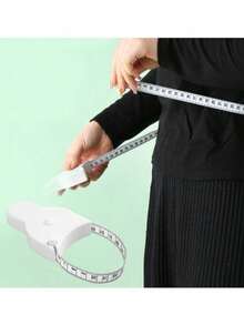 1pc Automatic Retractable Tape Measure, High Precision Ruler, Mini Measuring Tool For Bust, Waist, Hip, White - Multicolor - View 4