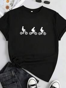 Bike Funny T Shirt - Black 7 - View 3