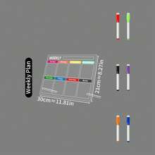 1pc Acrylic Colorful 3D Weekly & Monthly Planner Desk Calendar Whiteboard, Transparent Dry Erase Board For Office Memo Writing, Cork Board, Pin Board, Vision Board - Multicolor - View 14