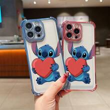 This Disney Lilo & Stitch Phone Case, Featuring Cartoon Characters Like Stitch And Angel, Boasts A Cute And Playful Design, A Simple And Stylish Appearance, And A Smooth And Comfortable Feel. It Offers Camera Protection, A Transparent And Fashionable Back Panel, And Reinforced Corners For Effective Drop Protection, Making It An Ideal Choice For Young People. This Phone Case Is Compatible With IPhone 17/16/15/14/13/...12/11/XR/XS/X Series And SamsungGalaxy S22, S23, S24, And S25 Series Phones. It's The Perfect Gift For Friends And Family. - 紫色 - 查看 4
