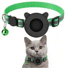 iDestry Coleira para Gatos com Suporte para Air Tag, Capa Protetora para Orelhas de Gato, Coleira com Sino Refletivo, Destacável para Air Tag, Adequada para Gatos Machos e Fêmeas, Capa Protetora para Rastreador GPS, Coleira Ajustável. Air Tag não incluso. - Multicolorido - Ver 12