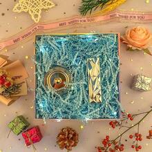 Crinkle Cut Paper Shred PacFKing Grass Cushion Paper Streamer For Christmas Wedding Birthday Bridesmaid Engagement Craft Gift Boxes Bags Basket Filler Decoration 4.5oz Blue - Blue - 查看 3