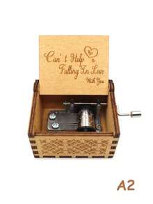 复古雕花木质音乐盒，“情不自禁爱上你”——送给爱人、丈夫、妻子的礼物，生日/情人节佳品