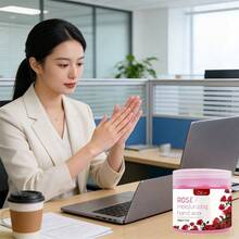 Cera hidratante de mano con rosa, mejora las manos oscuras y ásperas, ilumina, suaviza e hidrata, nutrición y reparación profunda, el cuidado refinado comienza desde las manos, adecuado para hombres y mujeres durante todo el año - Rosa - Ver 3