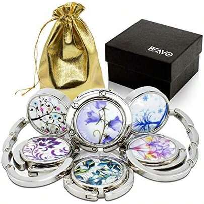 Juego de 6 soportes plegables con patrón mixto para mujer, para bolso