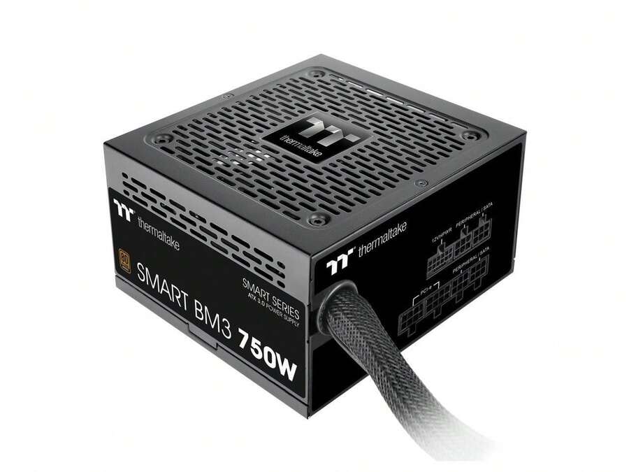 Thermaltake Smart BM3 750W 80Plus Bronze ATX 3.0 & PCIE 5.0 Ready Semi-Modular Power Supply; 105°C/221°F Japanese Capacitor; 5 Year Warranty; PS-SPD-0750MNFABU-3 - US B Type Plug(110-127V) - View 1